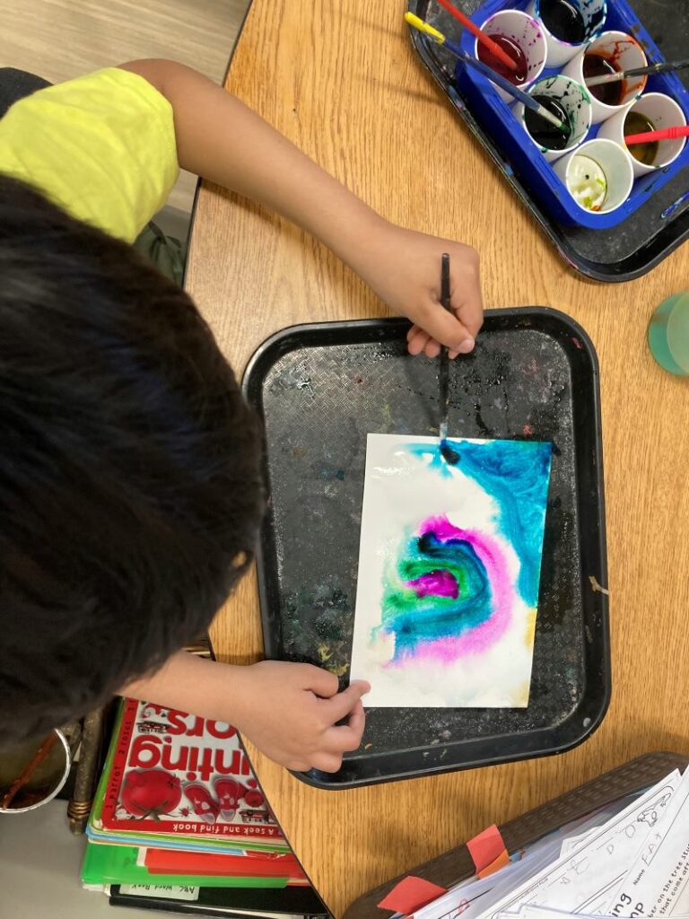 Playful learning with water colours