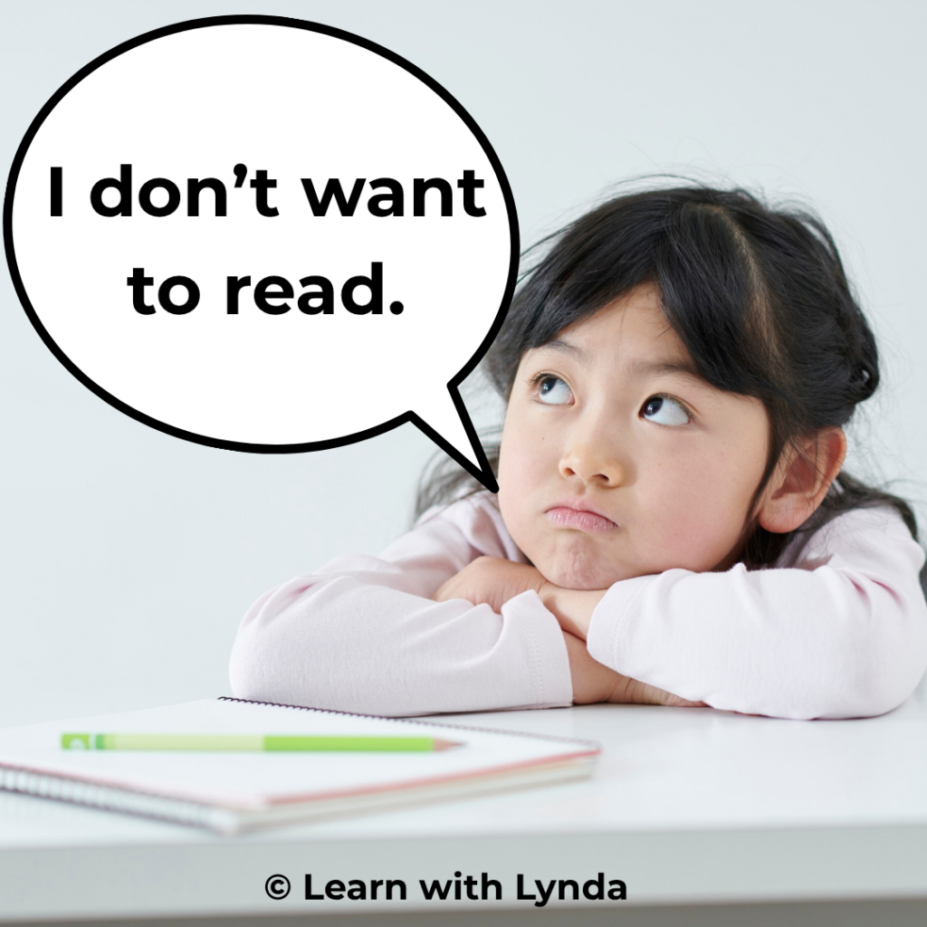 frustration when learning to read
